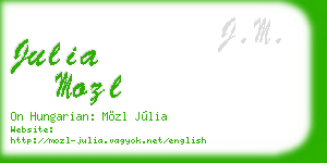 julia mozl business card