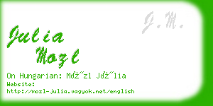 julia mozl business card